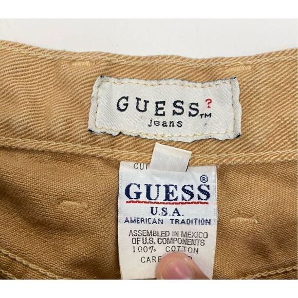 Vintage Tan Guess Denim Jeans - Picture 5 of 9